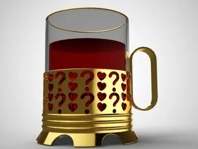 Tea Cup Low-poly 3D model