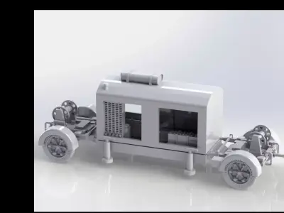 WW2 German 24KVA Generator 3D print model