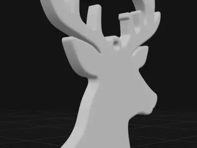 reindeer head ornament 3D print model