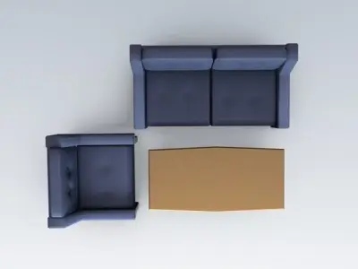 Furniture assets Free low-poly 3D model