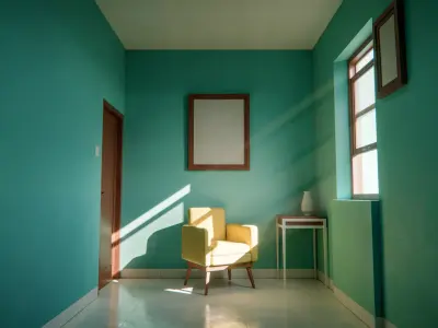 The Yellow Chair Interior Scene Low-poly 3D model