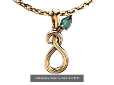 High jewelry snake set 2025 rings earrings pendant necklace 3D Model Pack