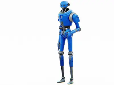 PROTOCOL DROID V-2 Rigged for Unreal Engine - Unity - MIXAMO 3D model