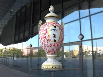 F1 Hungarian Grand Prix trophy award - PBR cinematic - 3D print 3D model