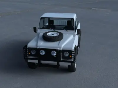 Full Land Rover Defender 90 Pick Up HDRI 3D model