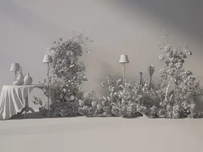 Floristry Fine art display 3D model