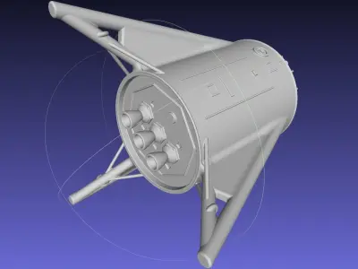 Space X Starhopper Noseless Test Hopper Printable Model 3D print model