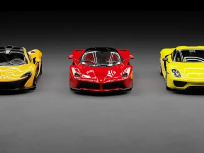 Holy Trinity 2000s Car Pack 3D model