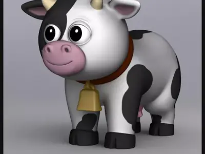 Cartoon Cow 3D model
