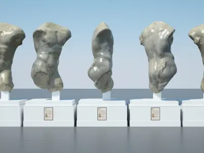 Hercules rock sculpture 3D model