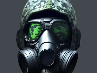 Helmet 3d model military combat Military Low-poly Low-poly 3D model 62