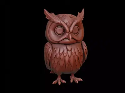 Owl Animal Sculpture 3D print model get