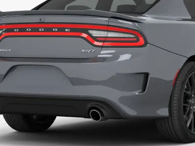 Dodge Charger SRT 392 2015 detailed interior 3D model