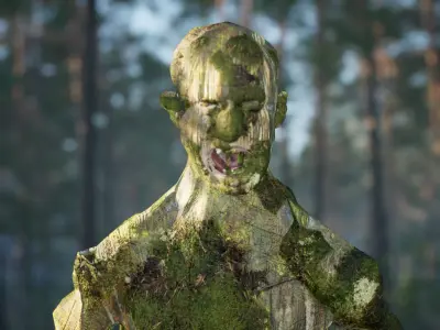 Tree Guardian Rigged  - 4K PBR UE4 UE5 Asset Free low-poly 3D model