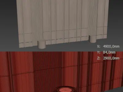 Decorative V52 Wall Panels 3D model