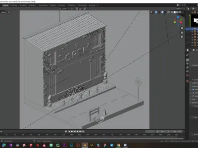 Low-poly Italy installation Low-poly 3D model