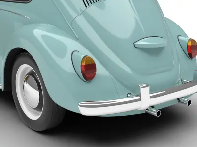 Volkswagen Beetle Type 1 1200 1965 HQ 3d model 3D model