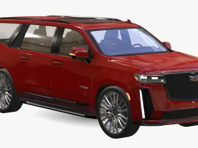 Cadillac Escalade V 2023 Low-poly 3D model