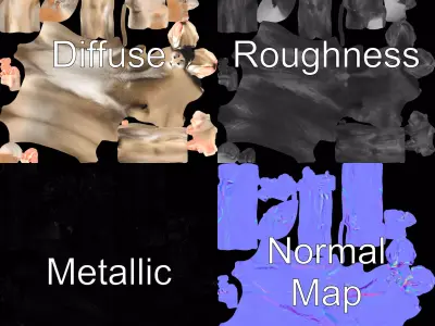 Animated Rabbit Character model pack Low-poly 3D model