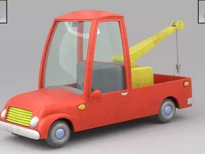 Cartoon car 3D model order