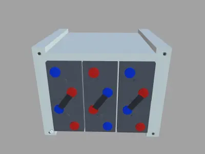 Battery Box Low-poly 3D model