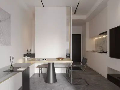 modern apartment interior 3D model