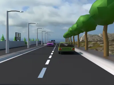 police station Low-poly 3D model