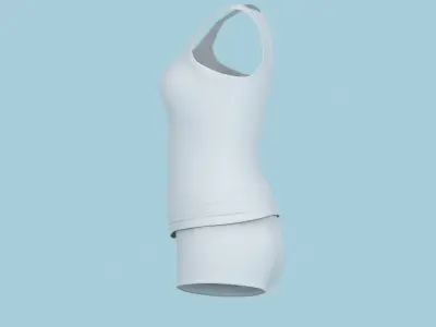 Sport Bra 3 Low-poly 3D model