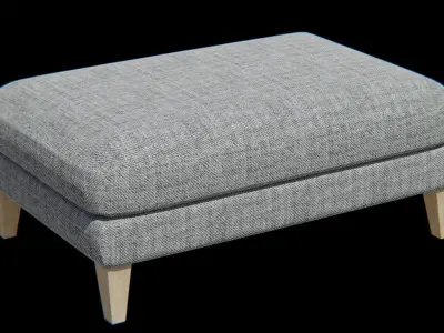 Ottoman-chair version v-02 Low-poly 3D model