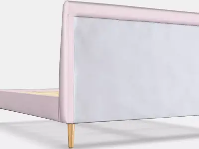 IDANAS Quilted bed frame Low-poly 3D model