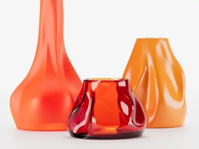 Wavy Glass Vase 3D model