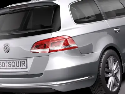 Volkswagen Passat 2011 Estate Wagon 3D Model 3D model