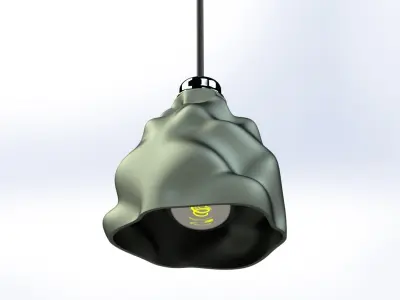 3d model wrinkled lampshade-Ready to print  3D print model