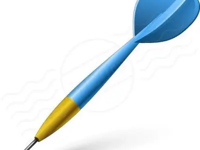 Dartboard - Dart  Low-poly 3D model