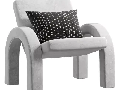 Arco Lounge Chair White By Tigmitrading 3D model