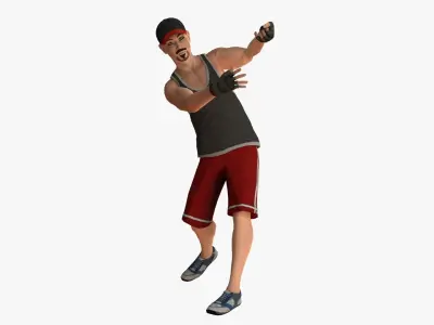 Baseball Player Low-poly 3D model