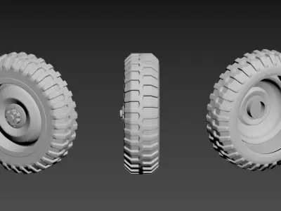 tyres jeep  Low-poly 3D model