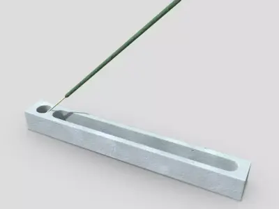 Incense Burner 3  Low-poly 3D model