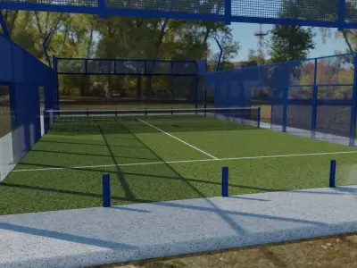 Padel court 3D model
