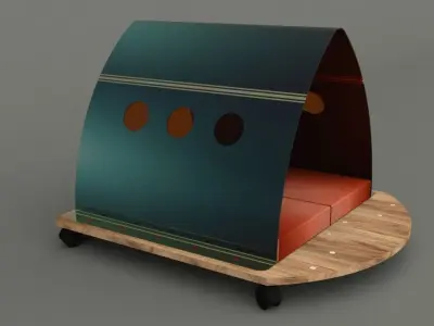 Dog House Project - House 02 Low-poly 3D model