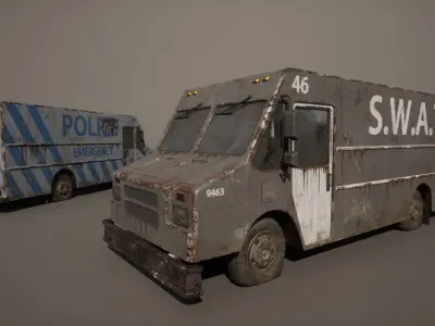 Vehicle Pack - Vans Low-poly 3D model
