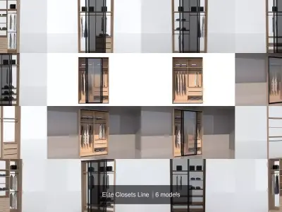 Elite Closets Line  3D Model Collection