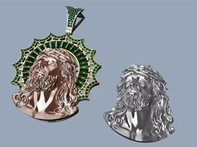 Christ Crown Pendant - Colgante Cristo Corona 3D print model