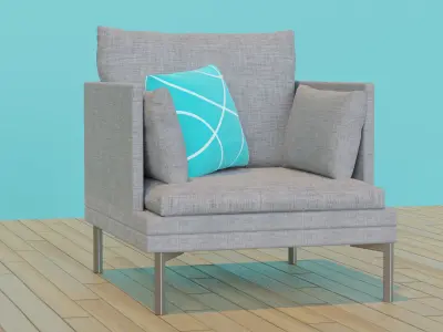Zanotta William Couch and Chair Free 3D model