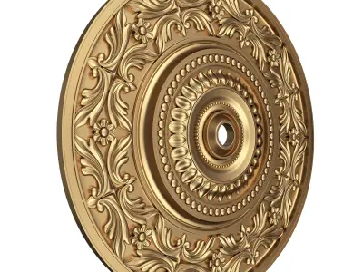 Collection of Ceiling Rosettes 02 Low-poly 3D model