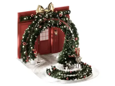 Festive entrance decoration 3D model