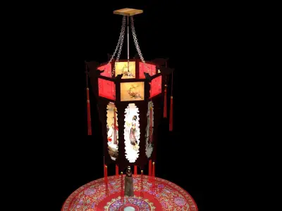 Chinese  palace lantern  3D model get