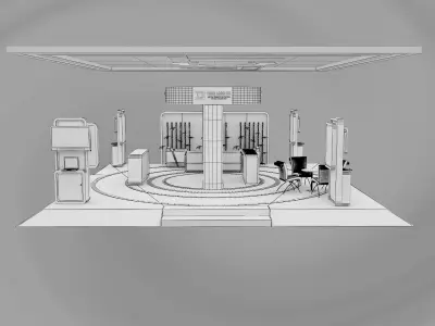  Booth Exhibition Stand a416a 3D model