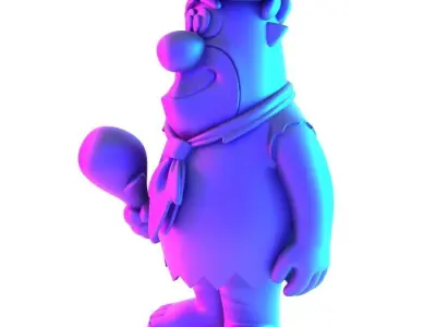 Fred Flintstone toy 3D print model