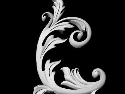 Central decor ornament for furniture 3D model 616